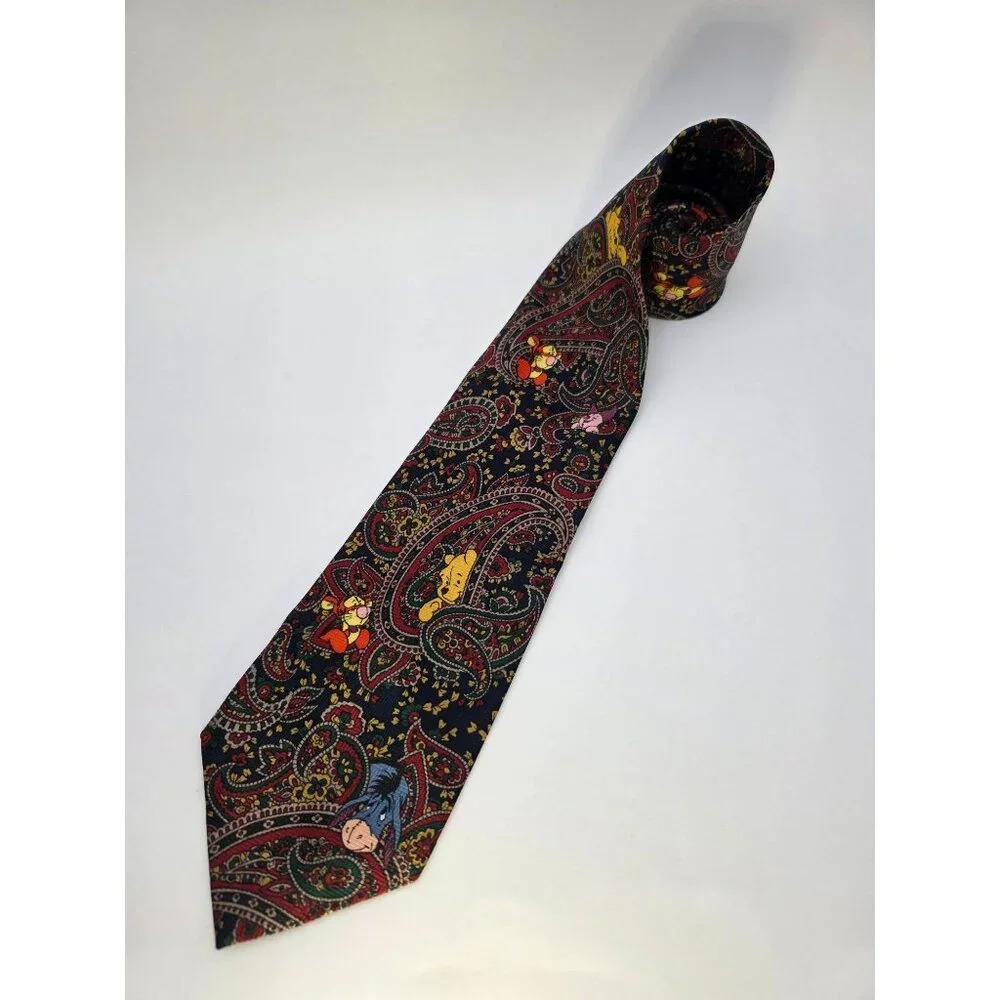 Disney Winnie‎ The Pooh Paisley Necktie Eyore Tigger By Exquisite Apparel